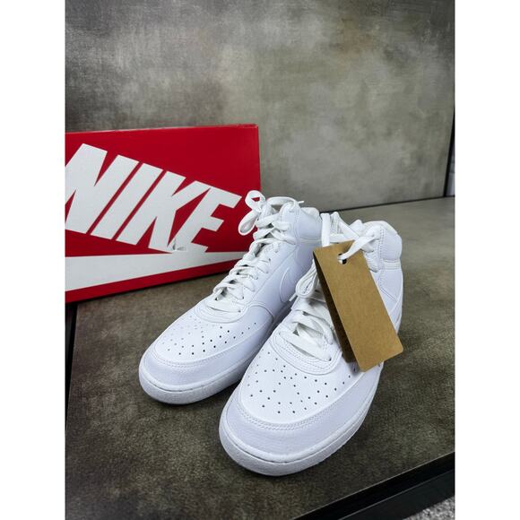 Nike Other - Nike Court Vision Mid Next Nature Triple White Men’s Size 8.5 NIB DN3577-100